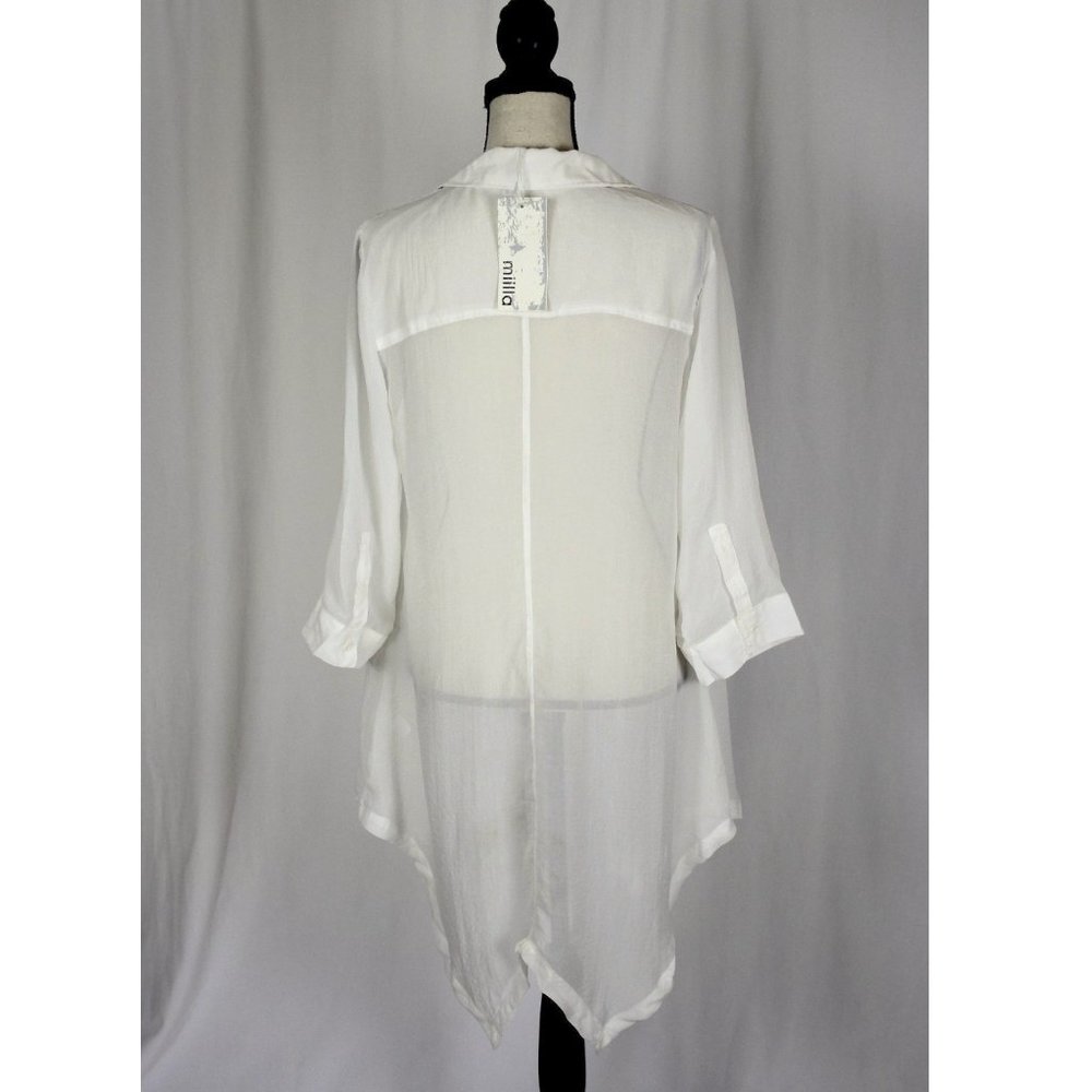 NWT Miilla White Sheer Swimsuit Coverup Med/Large - Picture 3 of 9